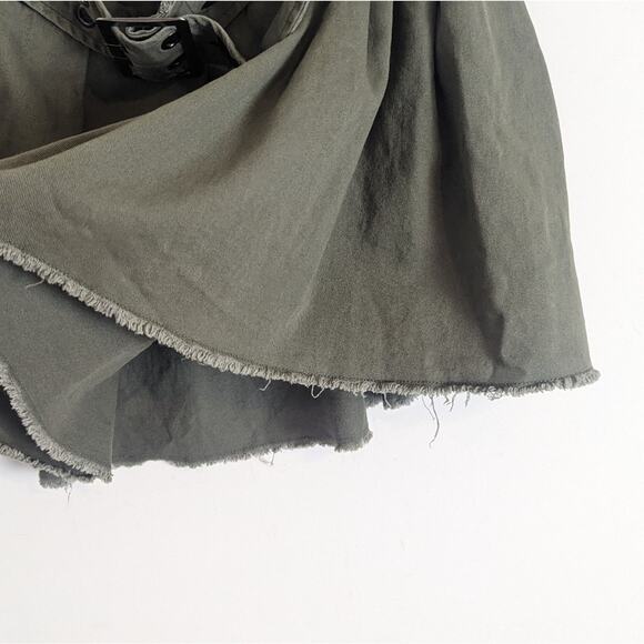 Y2K Inspired Army Green Mini Skirt Grommet Belt With Stars Women's Size XL - Picture 4 of 7